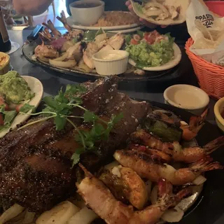 #1 Beef Fajita*, Shrimp Brochette, Ribs & Grilled Chicken