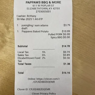 receipt