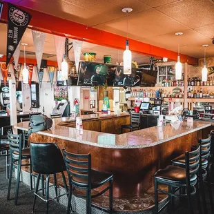 the bar and seating