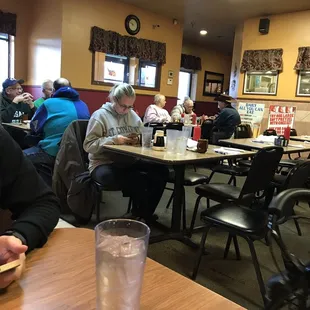 Inside on a frozen day.