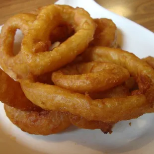 Onion rings, close-up.
