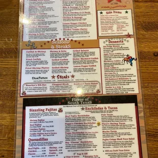 Menu side b