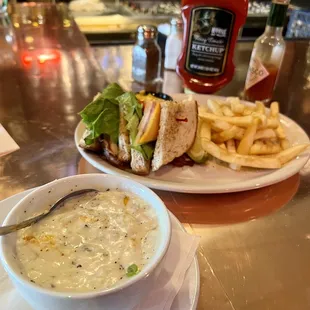 Club Sandwich and Potato Soup combo!