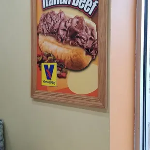 a poster of a hot dog