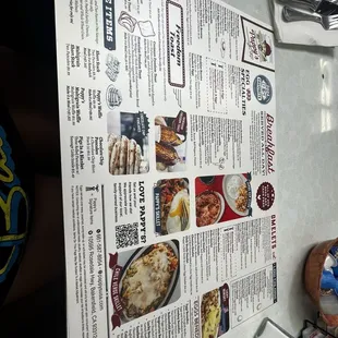 The menu