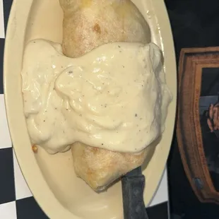 Breakfast Burrito with gravy