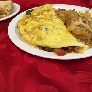 Western Omelette &amp; Hash Browns