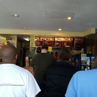 There is a line.