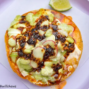 Macha Mahi Mahi &amp; Shrimp Ceviche Tostada