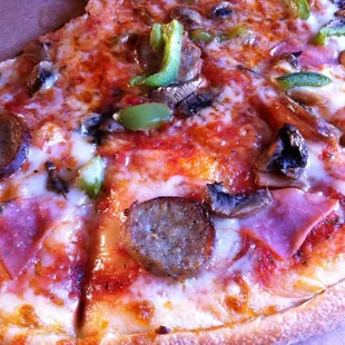 YUM! The 16"  4-topping is the best deal and so delicious.