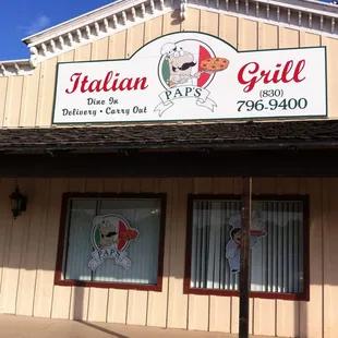 Pap's Italian Grill - located off Hwy. 16 on the south side of Bandera