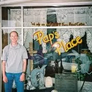 Out Front of Pap's Place.....with a full belly I'm sure!