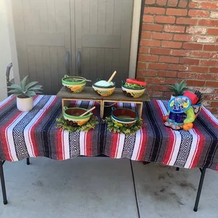 Taco bar setup