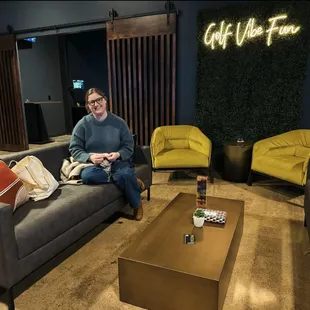 a man sitting on a couch