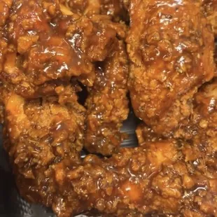 chicken wings and fried chicken, food