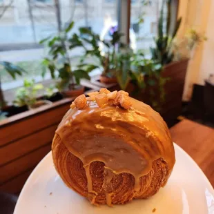 Parable Cafe Caramel Apple Croissant  Rose Tea sweetened with honey