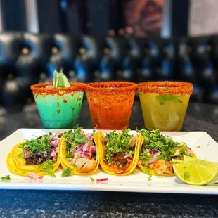 three tacos on a plate
