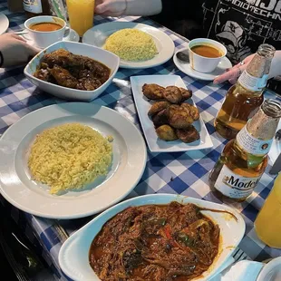 Ropa vieja and oxtail with rice