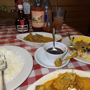 plates of food on a table