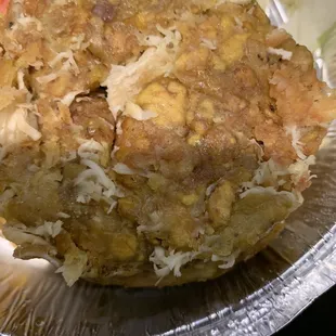 De Pollo Mofongo  Dry and hard as a hockey puck, can pick up the entire meal like it was a burger