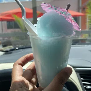 Cotton Candy Italian ice.