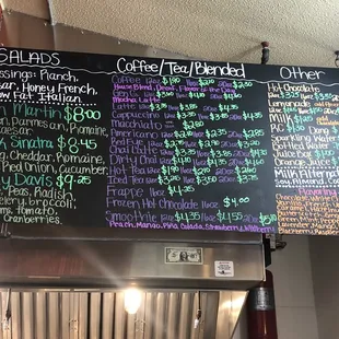 Drink menu