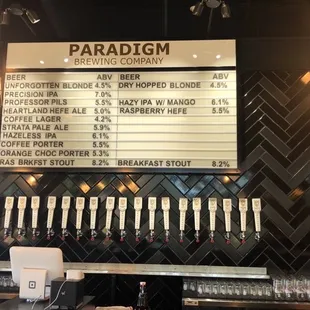 beer menu