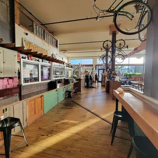 the inside of a coffee shop