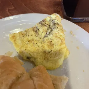 Over cooked egg on the Ham and Cheese Croissant Breakfast just over powered the whole thing.