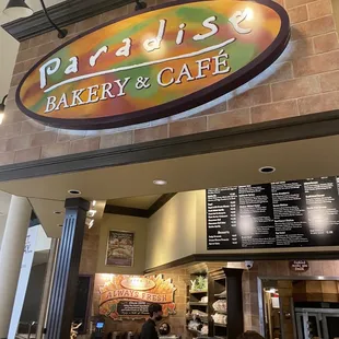 the interior of paradise bakery and cafe