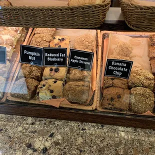 a variety of baked goods