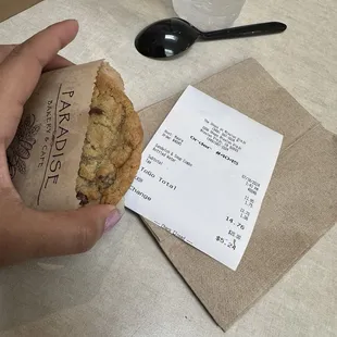 Total. They gave me a cookie with my combo
