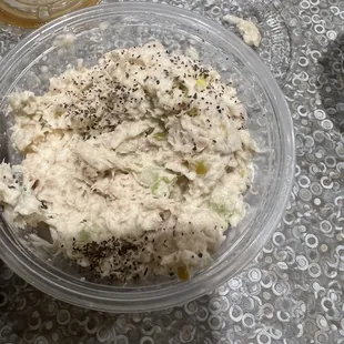 Small cup of tuna salad