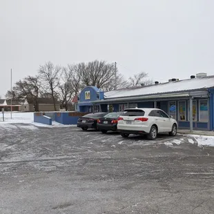 Exterior...look for the blue and pink sign