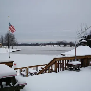 a view of a frozen lake