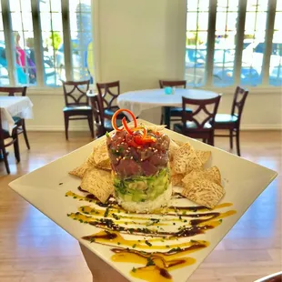Ahi , Mango and Avocado Tower
