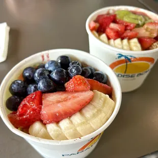 Acai bowls- gaucho and guava sunrise.