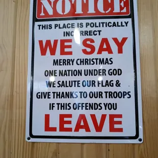  notice sign on a door