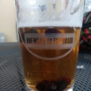 Blueberry Kolsch with REAL, ACTUAL blueberries.