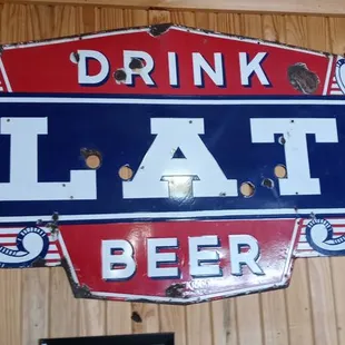  blatz beer sign hanging on a wall