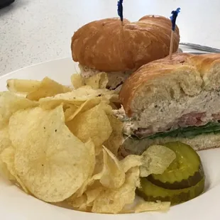 Homemade Chicken Salad on coissant!