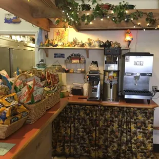 a view of the counter area