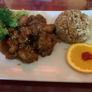 Sesame chicken &amp; rice