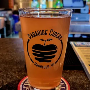 Guava Lava Cider 16floz Draft $7.00 (05/20/23). @ParadiseCiders #Mililani #Oahu #Hawaii #Cidery #Ciders #DrinkPorn