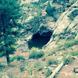 Top of hill on trail looking down.