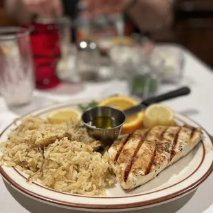 Just for the Halibut... the rice pilaf stole the show here!!