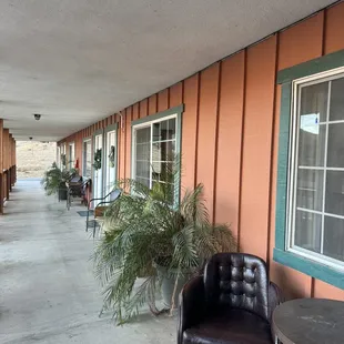 Outside rooms, nice covered porch