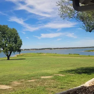 View of lake from dinning area