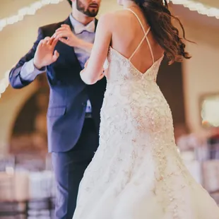 The reception had plenty of room to DANCE!! This shot was taken right before The Send-Off during our private dance.