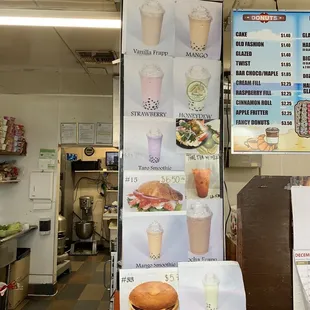 Blended drink menu